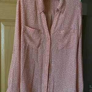 SOLD!!! Candie's Pink Long Sleeve Notched Collar Shirt